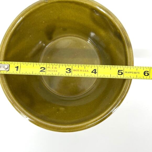 Monmouth Maple Leaf USA Pottery Green Bowl and Plate Platter Set - Picture 3 of 8